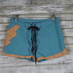 Body Glove Teal with Orange Lining Shorts sz Med